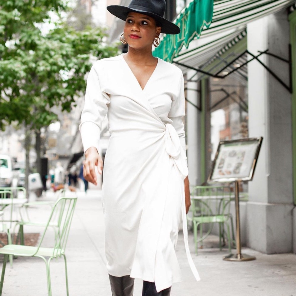 Cream Colored Wrap Dress